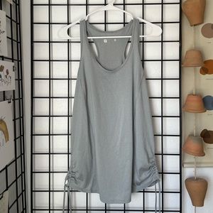 Medium Grey Xersion Workout Tank w/ Tie Details